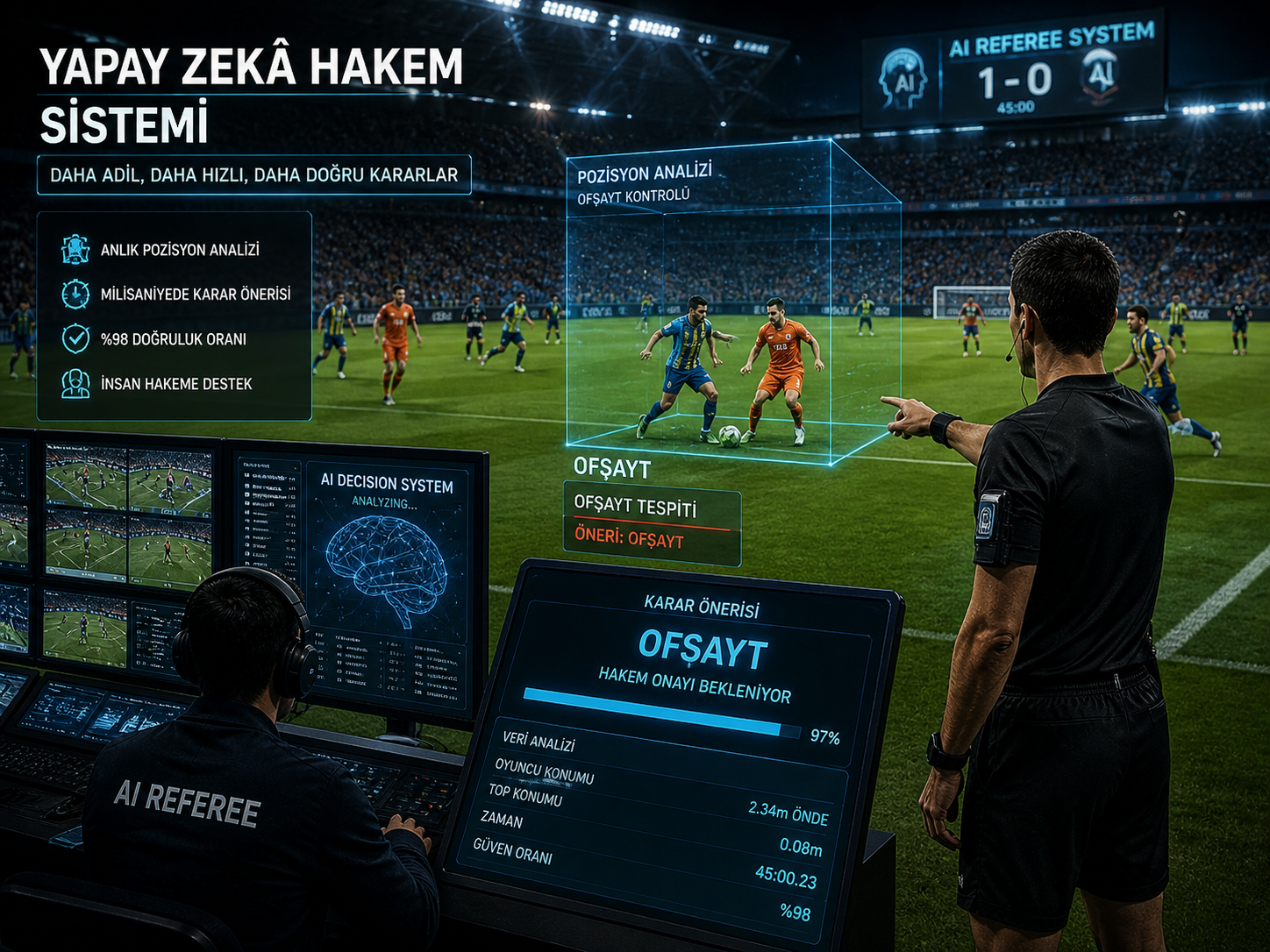 Futbolda Yeni Dönem: Yapay Zekâ Hakemler Sahaya İniyor